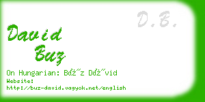 david buz business card